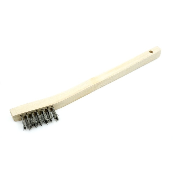 Continental Abrasives 3x7 Wood Handle Stainless Steel Scratch Brush W8